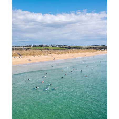 Séance de surf au spot de la plage du Loc'h à Guidel (Morbihan) - ©Thibault Poriel - LBST